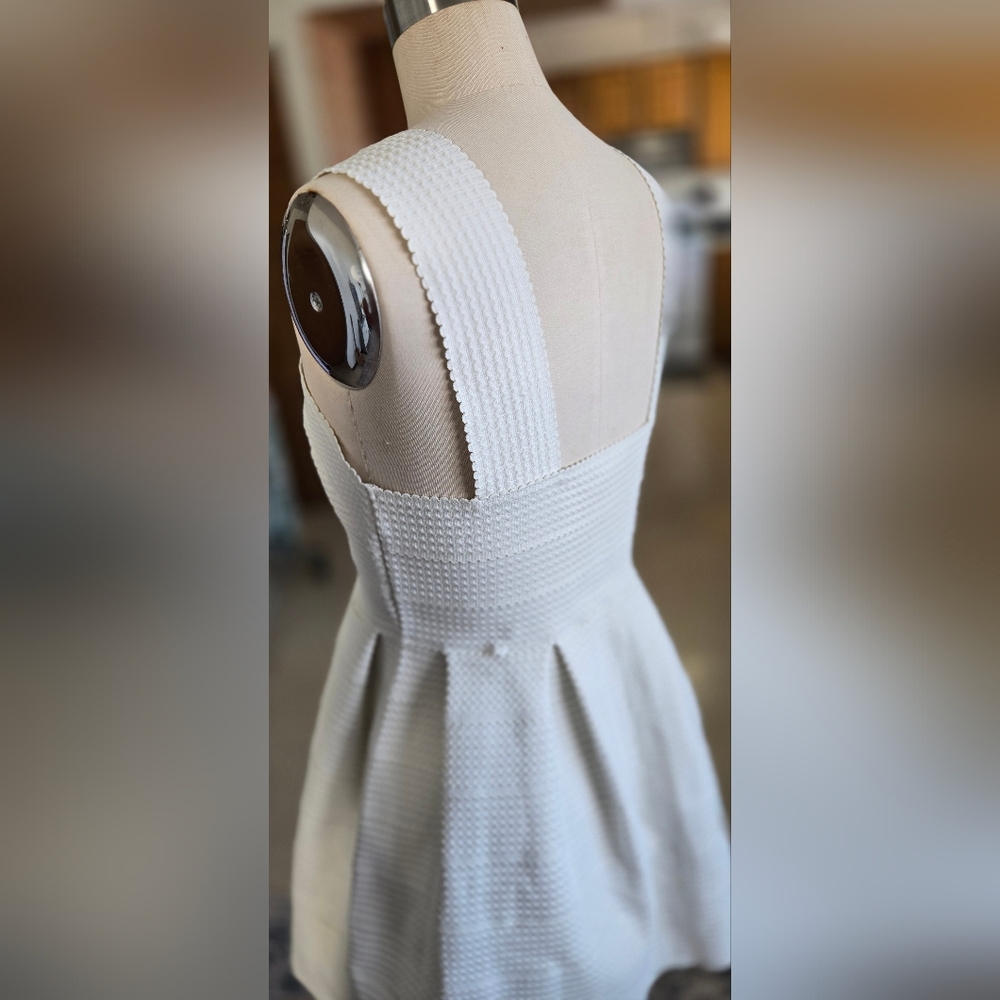 White Textured Bandage Dress